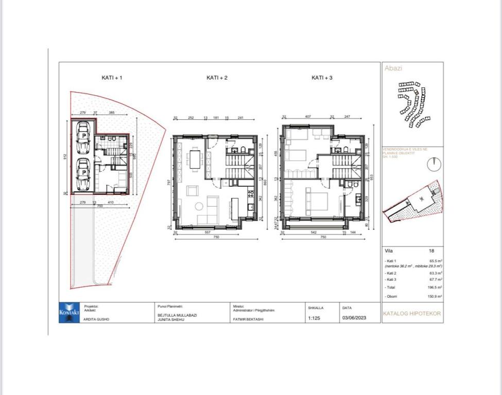 3-storey villa for rent at ABA Residence – Farkë​, 197 m² 1,500 €