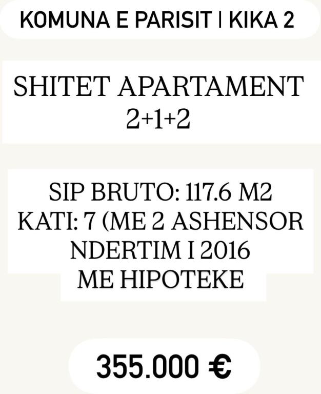 Apartament 2+1+2 ne shitje - Kika 2