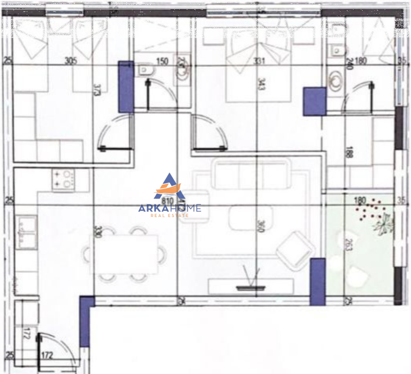 SHITET APARTAMENT 2+1+BALLKON "WHITE TOWER, KOMUNA E PARISIT" 281.960 EURO