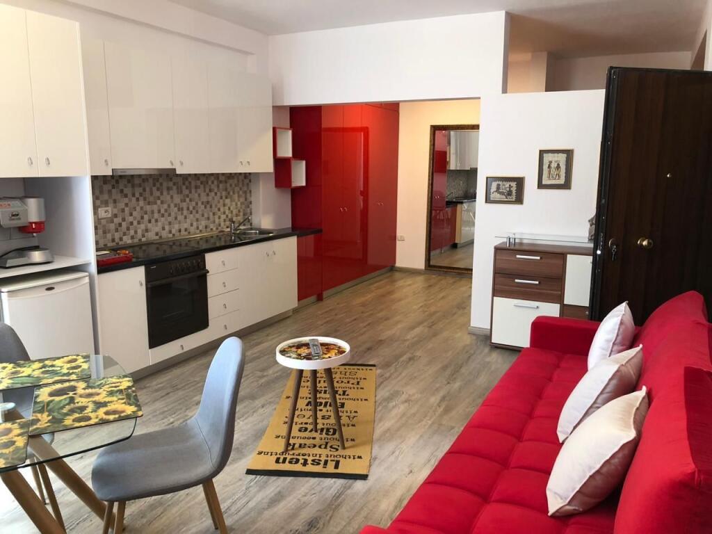 📣 STUDIO FOR RENT 📍 "Kavaja" Street, Former Bus Park ✨   🏢 New Building 🪜 7th Floor (With Elevator) 🛋️ Furnished With Modern Conditions   💶 Price 400 Euro