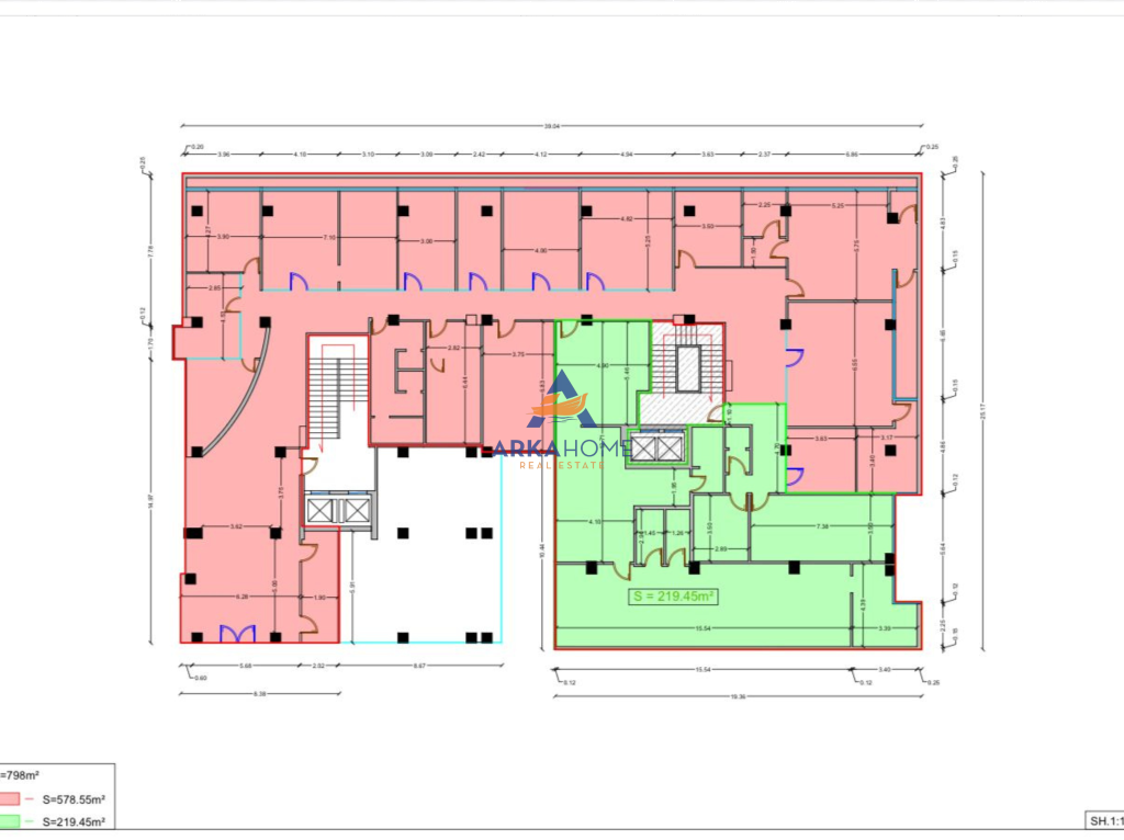 UFFICIO IN AFFITTO 916M2 "IN VIA KAVAJES" 18.000 EURO