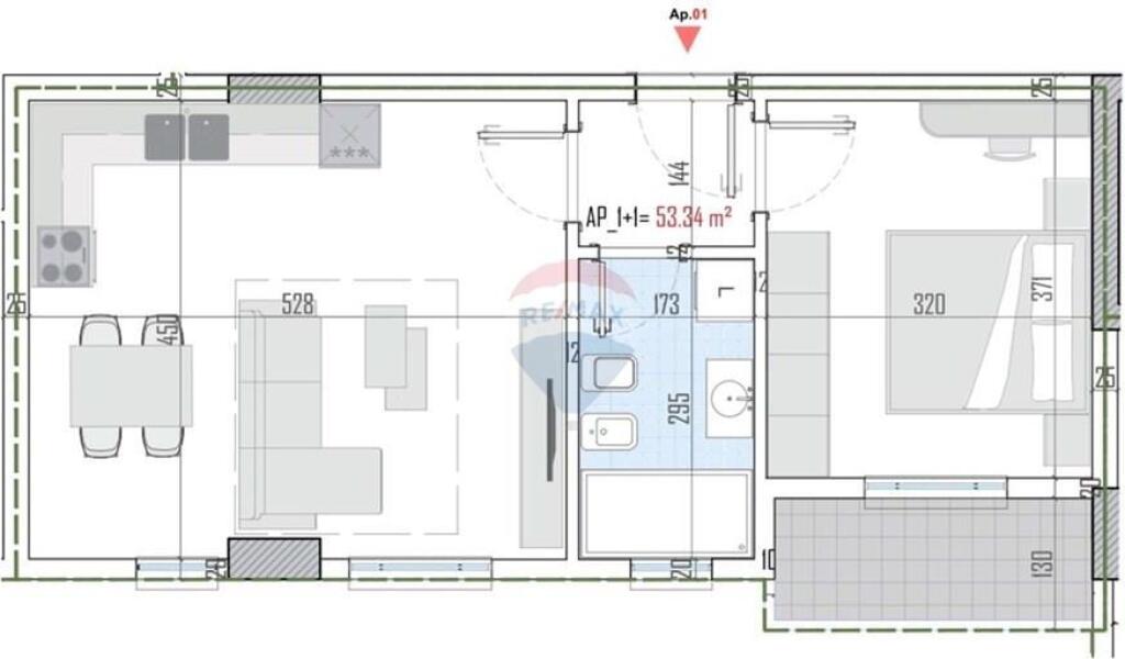 Green Residence, Kamez – Appartamento 1+1