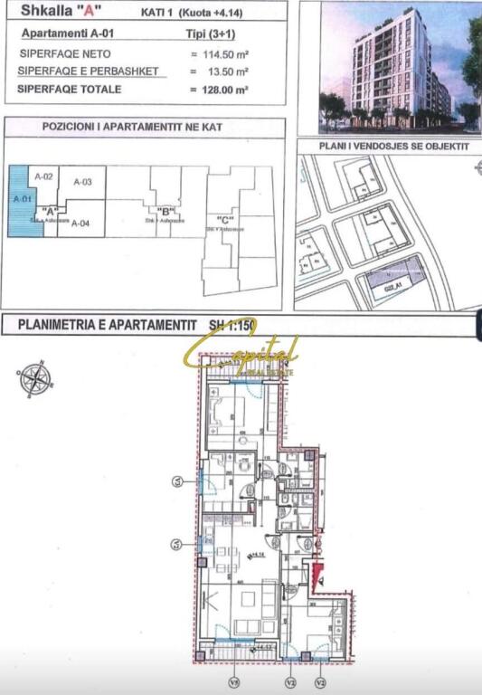 LOCALE COMMERCIALE IN AFFITTO 128 M2 NUOVO BOULEVARD 80.000 LEKE