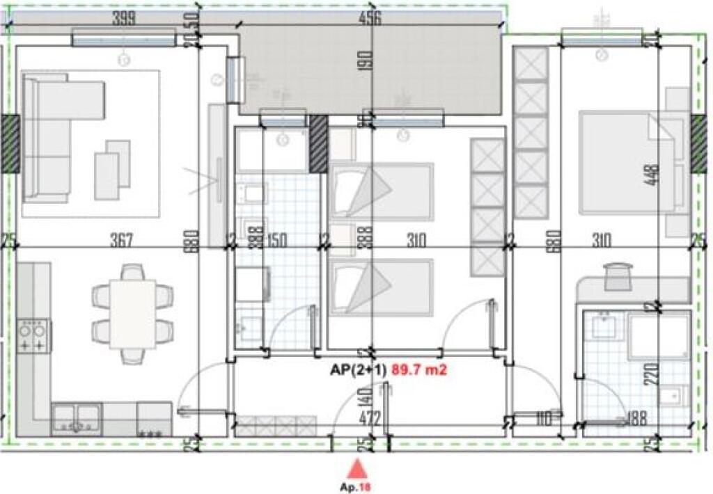 APPARTAMENTO 2+1 IN VENDITA A KAMEZ