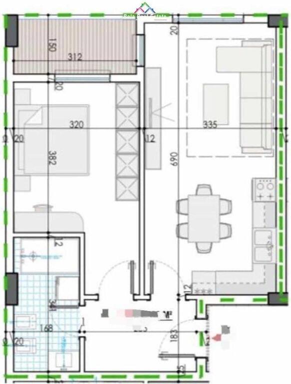 Apartment For Sale 1+1 In Kamez (ID B110520) Tirane