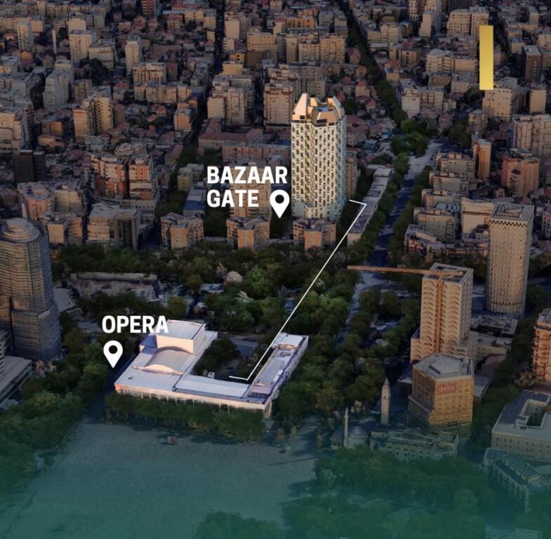 💥 2788€/m2💥 Shitet apartament 1+1 te Bazaar Gate, Qender