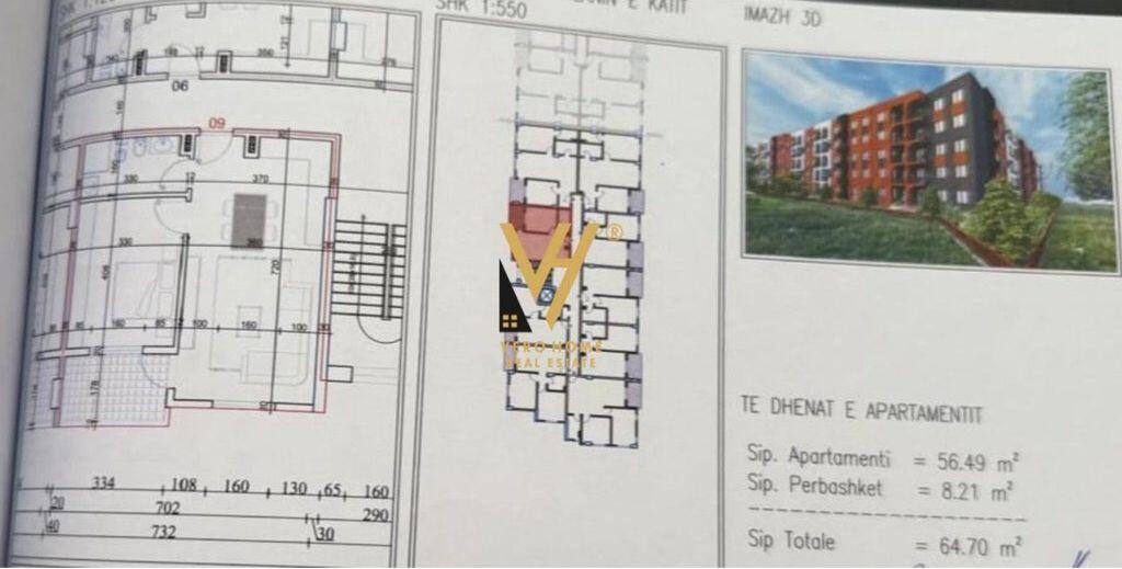 APARTMENT 1+1 FOR SALE IN PASKUQAN 70,000 EURO