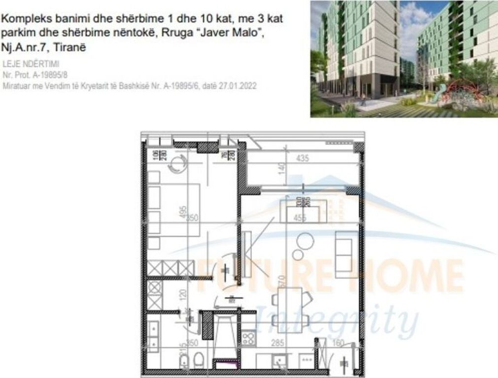 FOR SALE 1+1 APARTMENT IN RIVERSIDE RESIDENCE