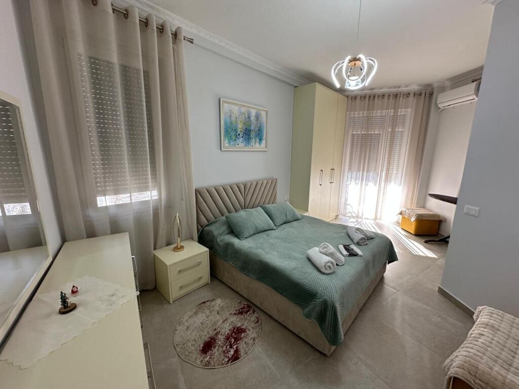 🏢Mine Peza Street, Donika Center, a 2+1+2 furnished apartment for rent. 1,200 Euro    