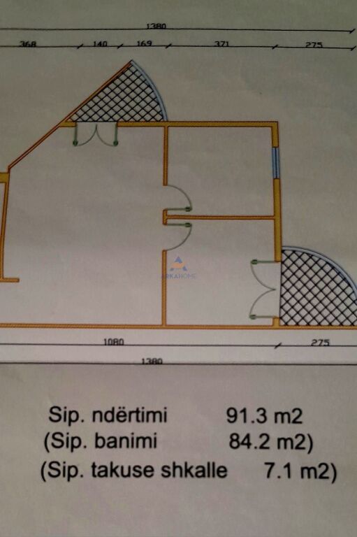 FOR SALE APARTMENT 2+1+BALCONY "KULLA E ARBERIT DON BOSKO" 15500000 LEKE