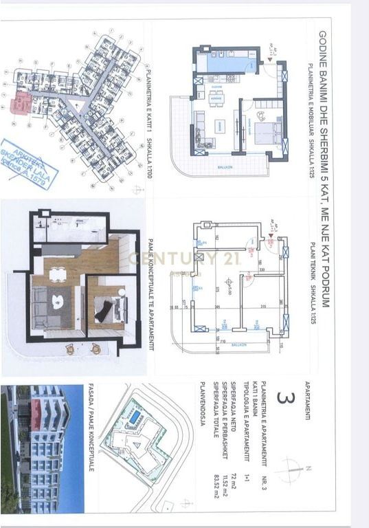 SHITET APARTAMENT 1+1 NE QERRET