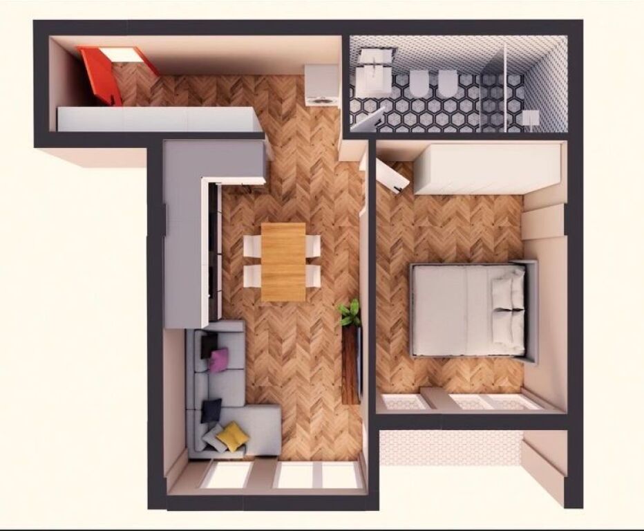 🏢 APPARTAMENTO 1+1 IN VENDITA – Rruga e Dibrës (fazë grope)