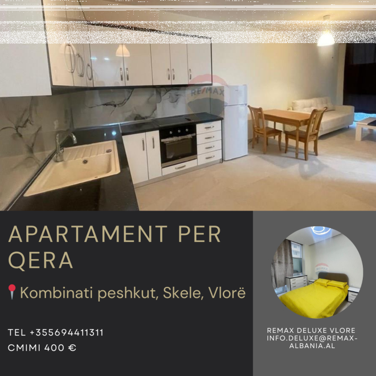 1+1 Apartment for Long-Term Rent – Skele, Vlorë
