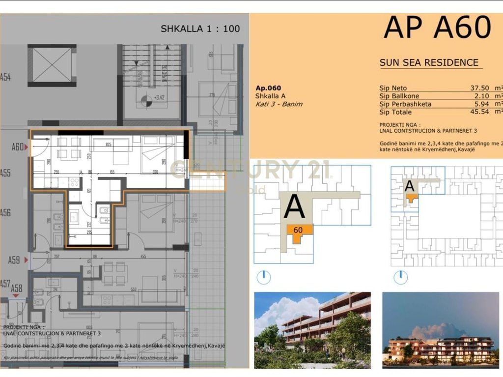 STUDIO FOR SALE IN THE NEWEST RESIDENCE IN GOLEM, SUN SEA RESIDENCE!! POSSIBILITY OF PAYMENT IN INSTALLMENTS!!    56,000 €