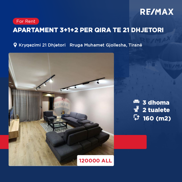 APARTMENT 3+1+2 FOR RENT AT 21 DECEMBER