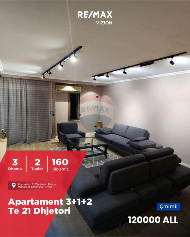 APARTMENT 3+1+2 FOR RENT AT 21 DECEMBER