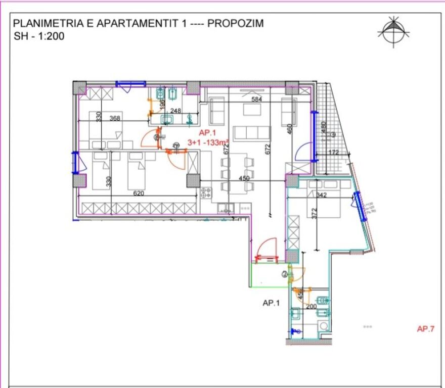 FOR SALE: *3+1+2Wc &amp; 2 Balconies* *(📍Mara Residence - Next To Fiore Di Bosko )* 158.3 m², 2nd Floor, Ultra New Construction, Price *285,000€* 🌠