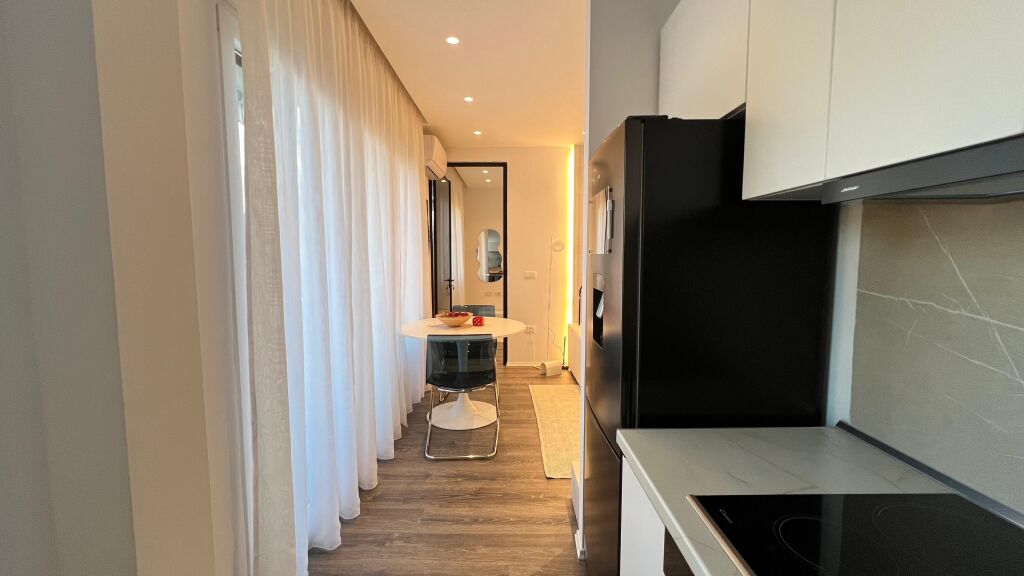 Super apartment 1+1 for rent at 21 Dhjetori