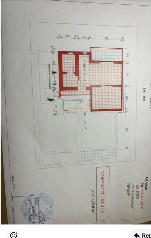 RRUGA E BARRIKADAVE, SHESIM APARTAMENT 1+1