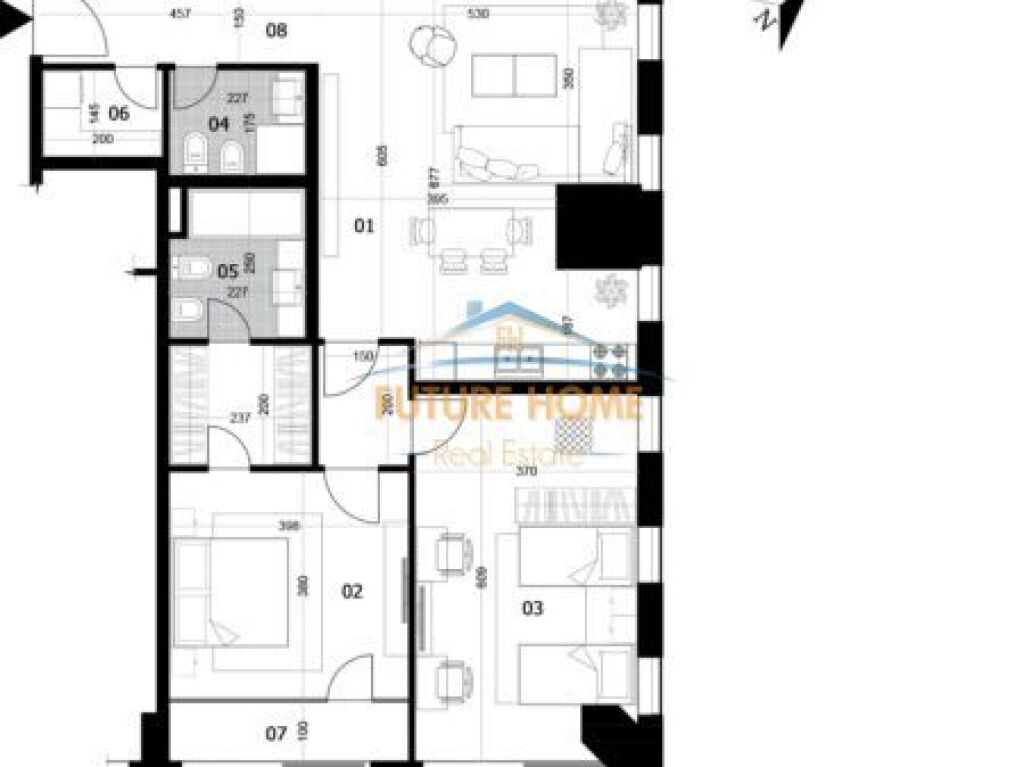 Shitet, Apartament 2+1+2, Rruga e Elbasanit,DownTown 1