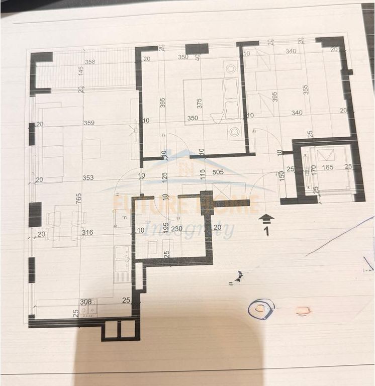 Shitet, Apartament 2+1, City Residence, Tiranë.