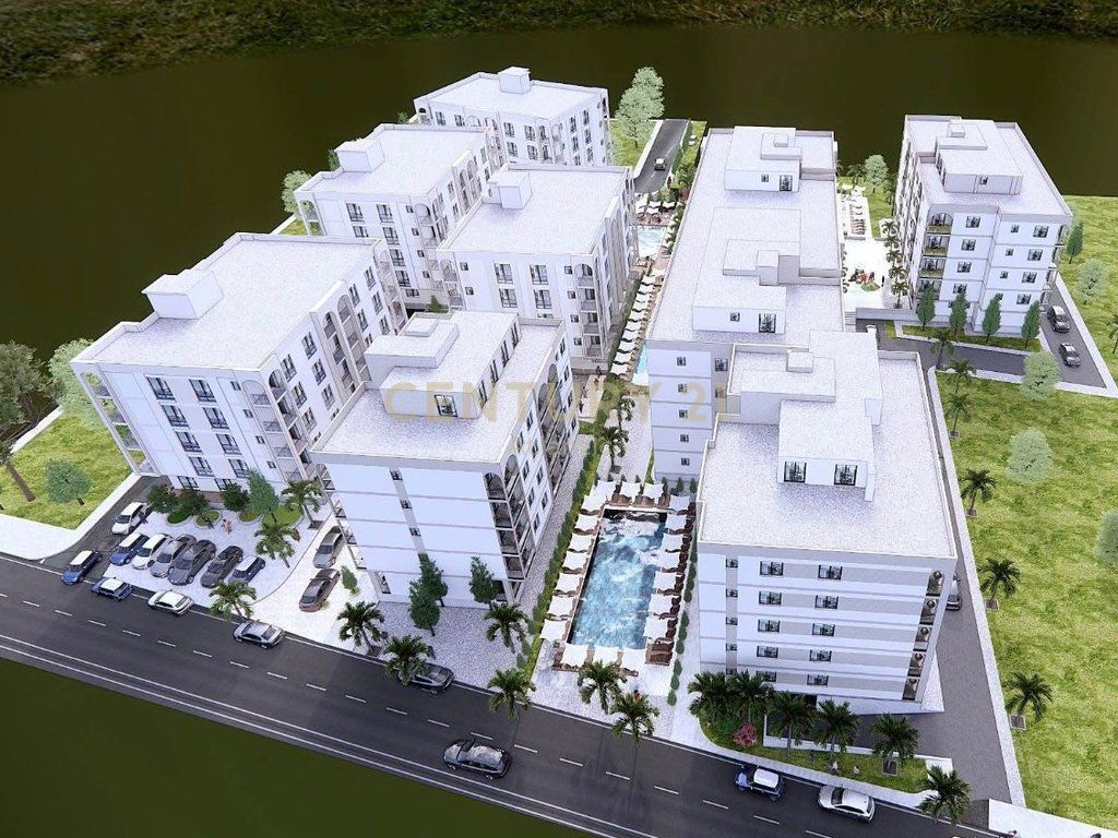 GARZONIERE PER SHITJE PAMJE NGA PISHINA NE REZIDENCEN ME TE RE NE GOLEM ME 4 PISHINA ! 57,330 € Sip. Totale  44m2