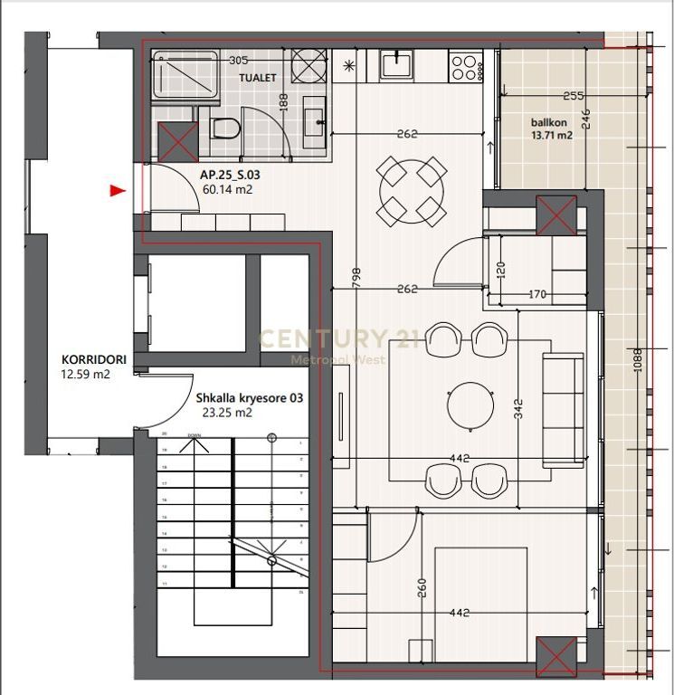 Apartment 1+1 and parking space For Sale in Vlora Marina