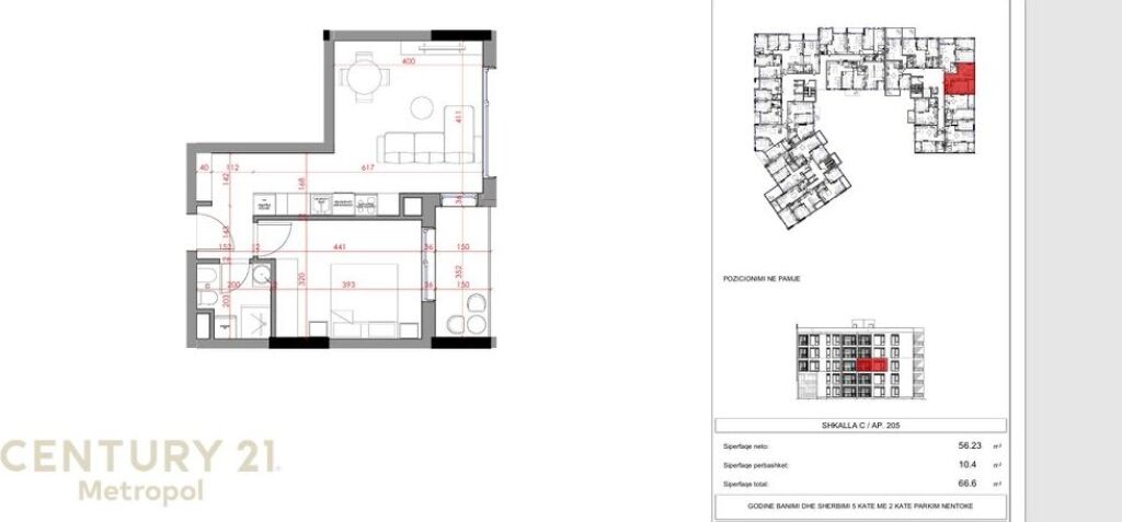 SHES APARTAMENT 1+1 NE REZIDENCEN NORT-PASKUQAN! 79,920 € Sip. Totale  67m2