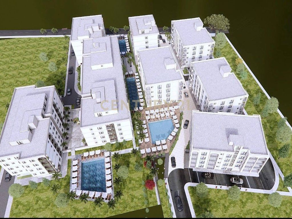 GARZONIERE PER SHITJE PAMJE NGA PISHINA NE REZIDENCEN ME TE RE NE GOLEM ME 4 PISHINA ! 57,330 € Sip. Totale  44m2
