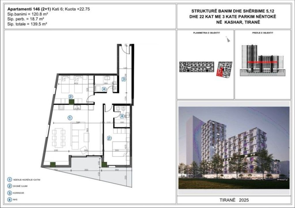 SHITET APARTAMENT 2+1 ASTIR 195.000 EURO