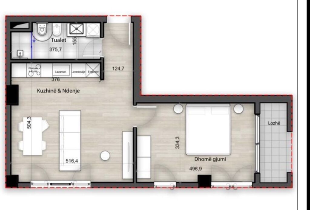 ✨Shitet Apartament 1+1 | 📍Splendor Residence, Porcelan