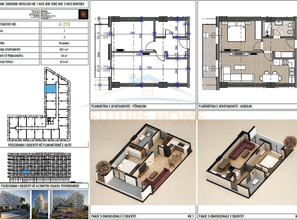 For sale, Apartment 1+1, Residence "Dragot 2", Mali i Robit, Golem