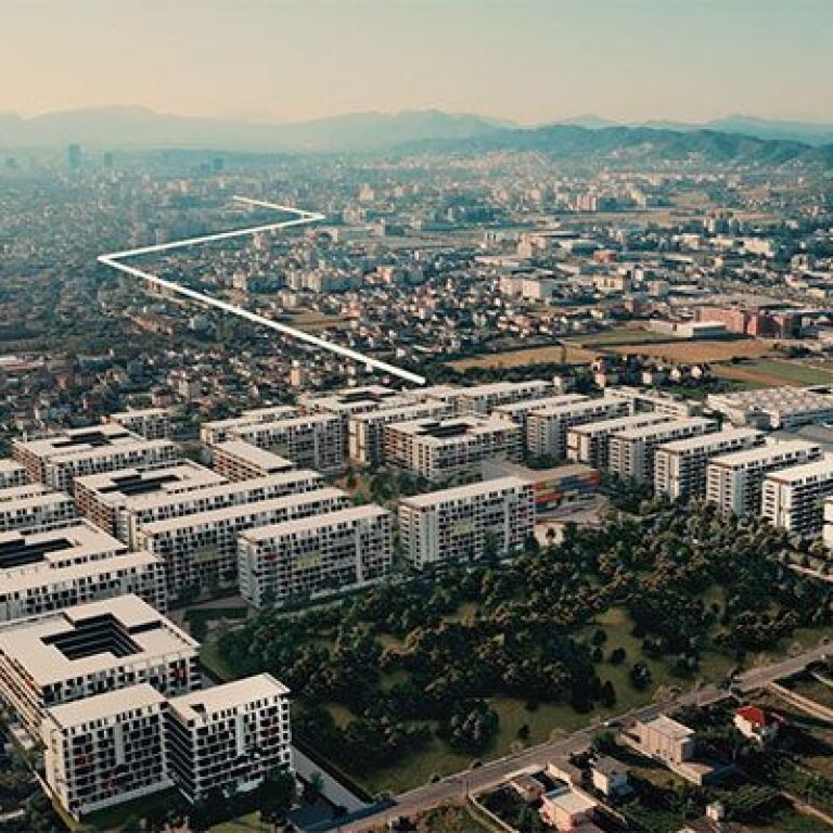 Shitet, Apartament 2+1+2+Post parkimi, Kompleksi Univers City, Tiranë.