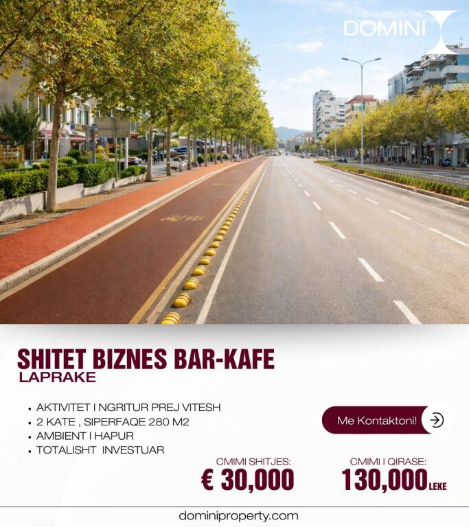 Bar-cafe business for sale in Lapraka, established for years