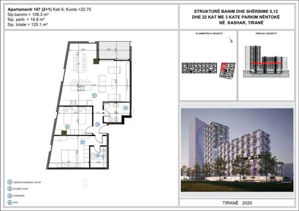 SHITET APARTAMENT 2+1 ASTIR 175.000 EURO