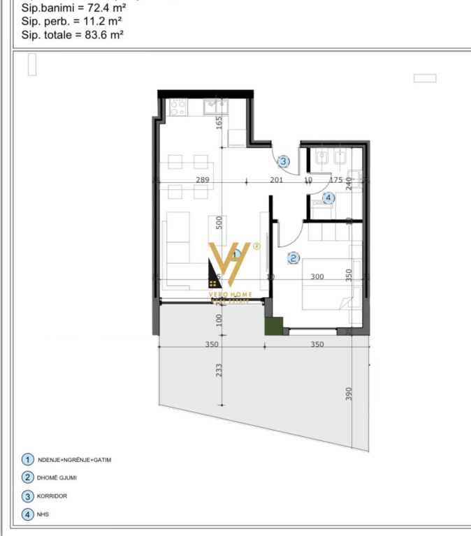 IN VENDITA APPARTAMENTO 2+1+BLK A MOA RESIDENC, KASHAR 117.000 EURO