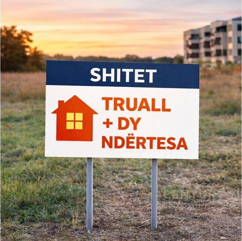 TERRENO + DUE EDIFICI A SHKOZA, VICINO ALLA STRADA PRINCIPALE!