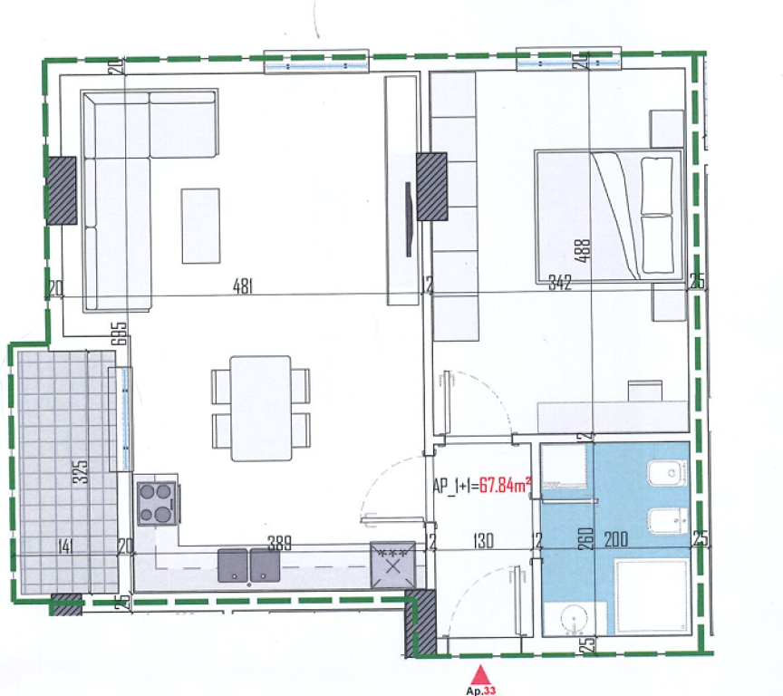 FOR SALE APARTMENT 1+1 – ARAVEL RESIDENCE, KAMËZ
