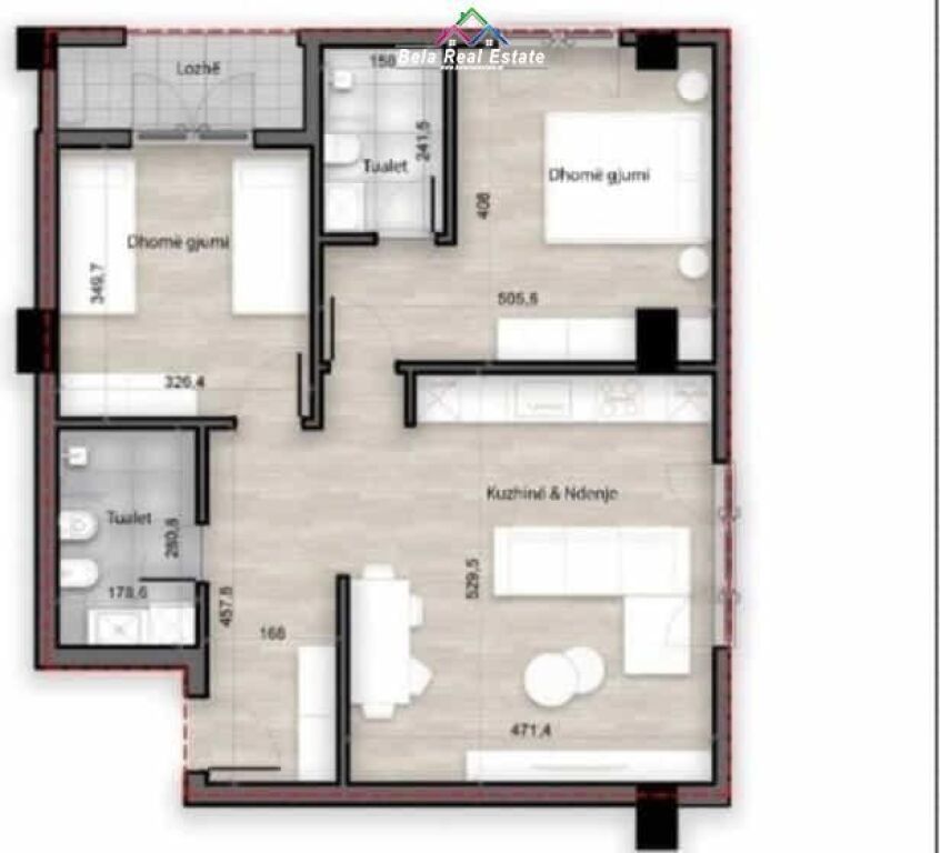 Appartamento In Vendita 2+1 A Porcelan (ID B120800) Tirana