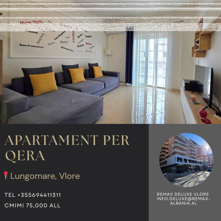 Appartamento Premium 2+1 in Affitto a Lungo Termine – Lungomare, Vlorë