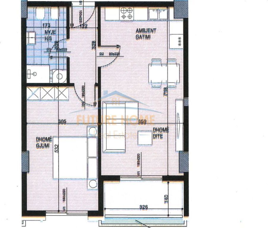 For sale, Apartment 1+1, Fusha e Aviacionit, Tirana.
