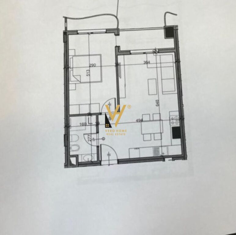 SHITET APARTAMENT 1+1+BLK NE PASKUQAN, REZ. ALUNA 88.000 EURO