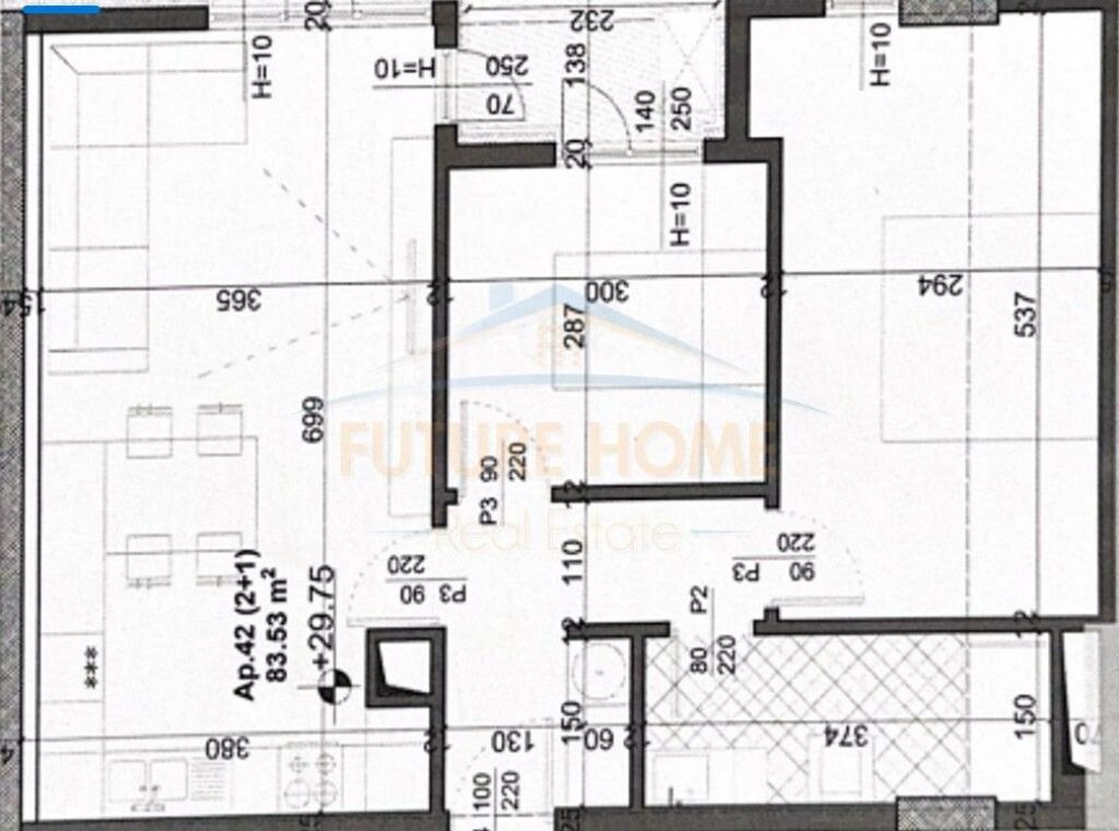 For sale, Apartment 2+1+Parking Space, "Meis Garden Residence", Aviation Field.