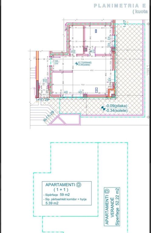 APARTMENT 1+1 + VERANDA FOR SALE IN KODRA E DIELLIT