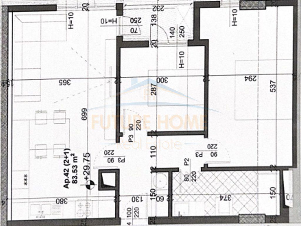For sale, Apartment 2+1+Parking Space, "Meis Garden Residence", Aviation Field.