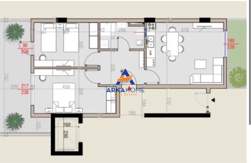 SHITET APARTAMENT 2+1+BALLKON " CIELO RESIDENCE " 186000EURO