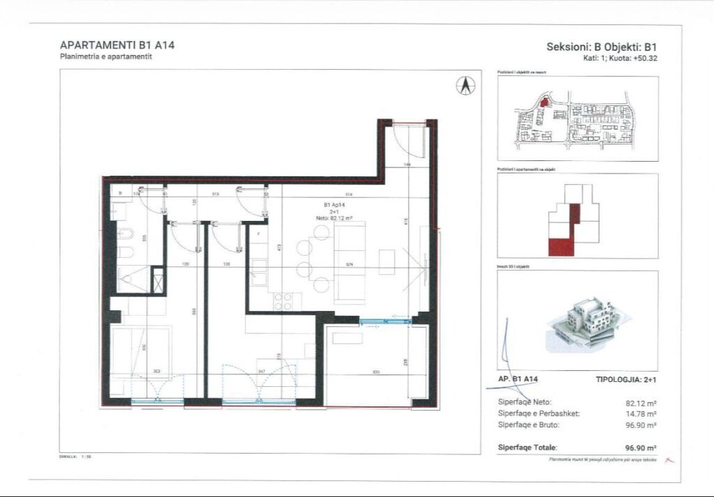 VENDESI APPARTAMENTO 2+1+ POSTO AUTO, SANTORINI RESIDENCE2, DHERMI, VLORE