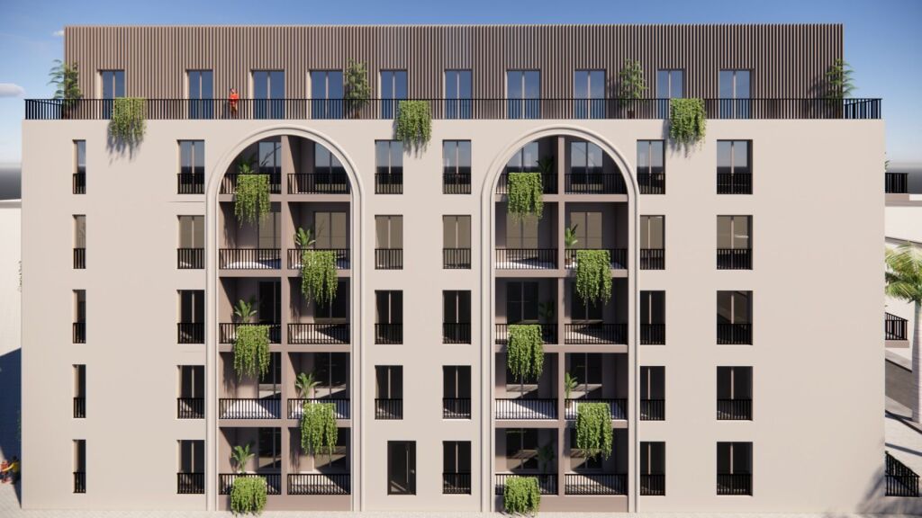 Apartment 1+1 for sale in Golem Gross area 53.2 m² Net area 44.4 m² 4th floor Given in installments for 2 years 20% every 6 months price 1250€/m2 250 meters from the sea