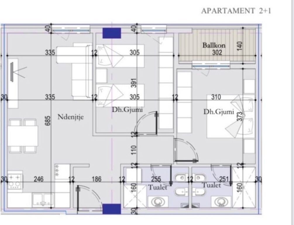 SHESIM APARTAMENT 2+1+2 TEK ISH DOGANA, TIRANA ENTRY 2