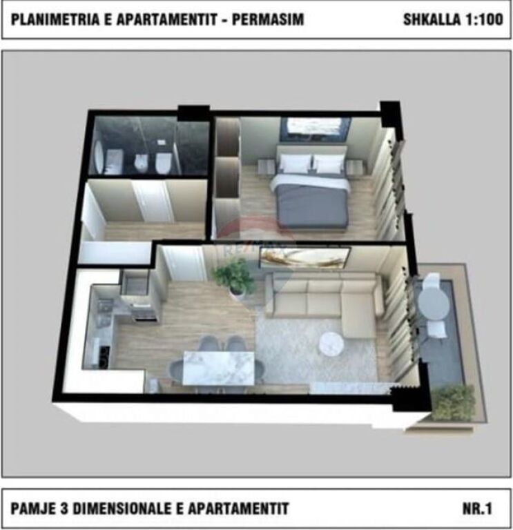1+1 apartment for sale at Palm Pardise Residence